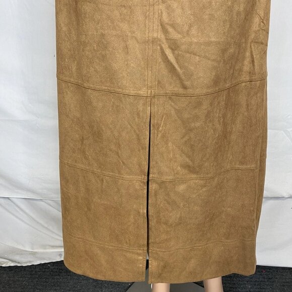 APNY Faux Suede Paneled A-Line Midi Skirt – Size 8 (NWT) - Picture 12 of 13